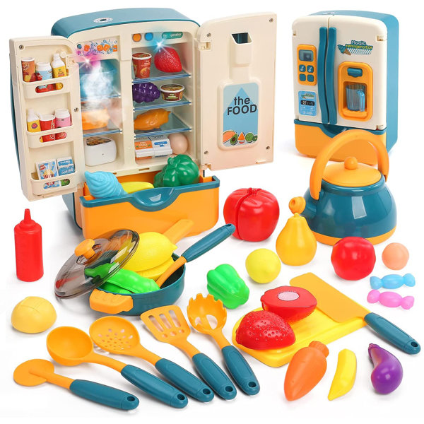 Ruya company Kitchen Toys Fridge Refrigerator With Ice Dispenser